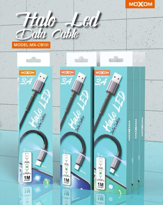 Cable datos 3A Moxom CB131 USB a lightning