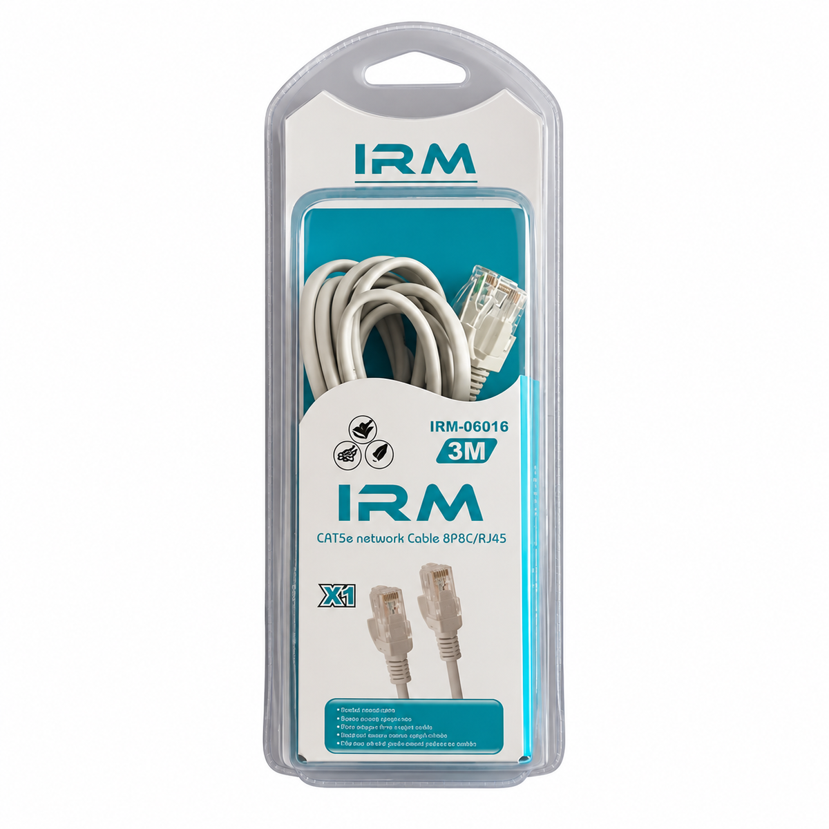 Cable de Red Ethernet IRM Cat5e RJ45 de 3 m