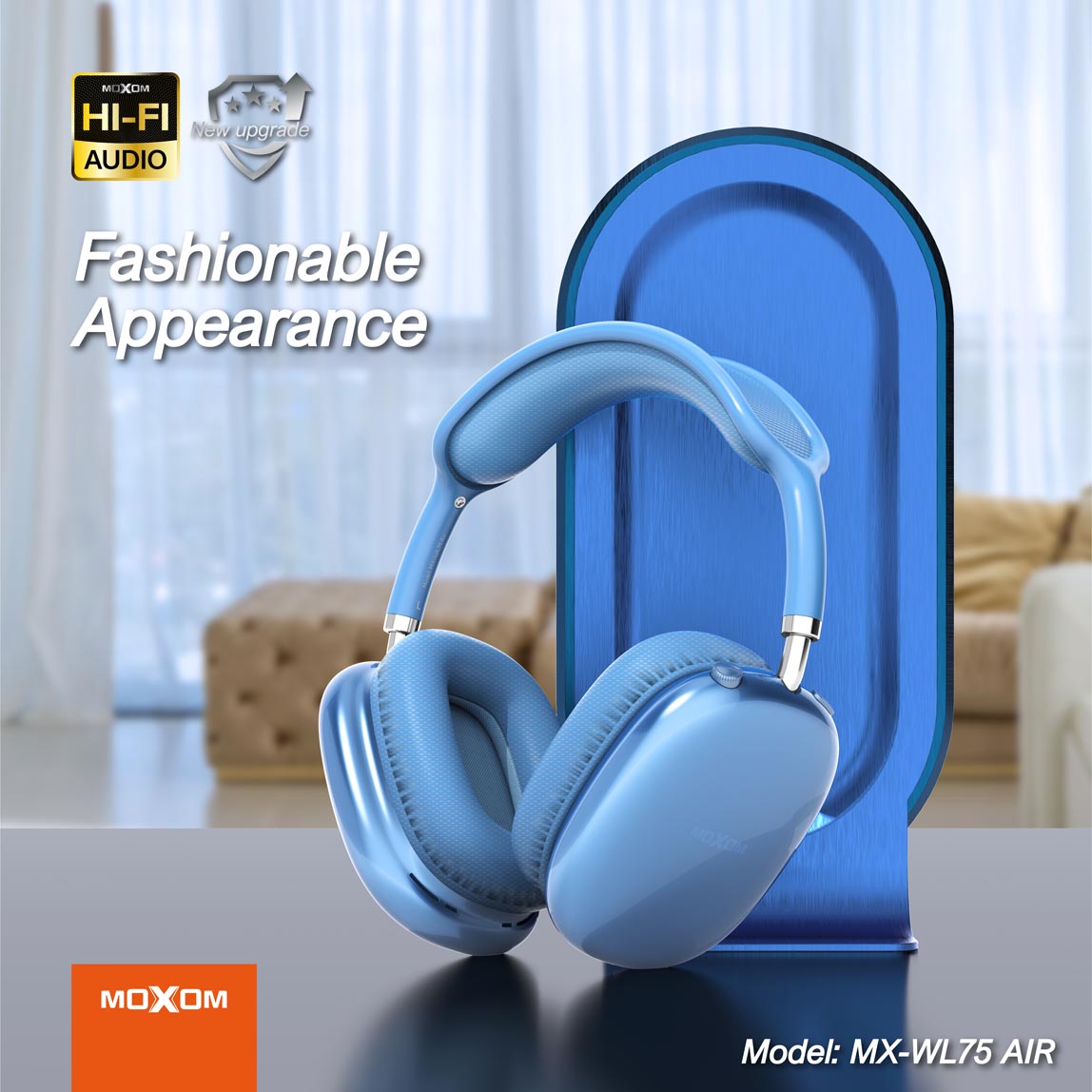 Audífonos Moxom WL75AIR Bluetooth 45 hrs.