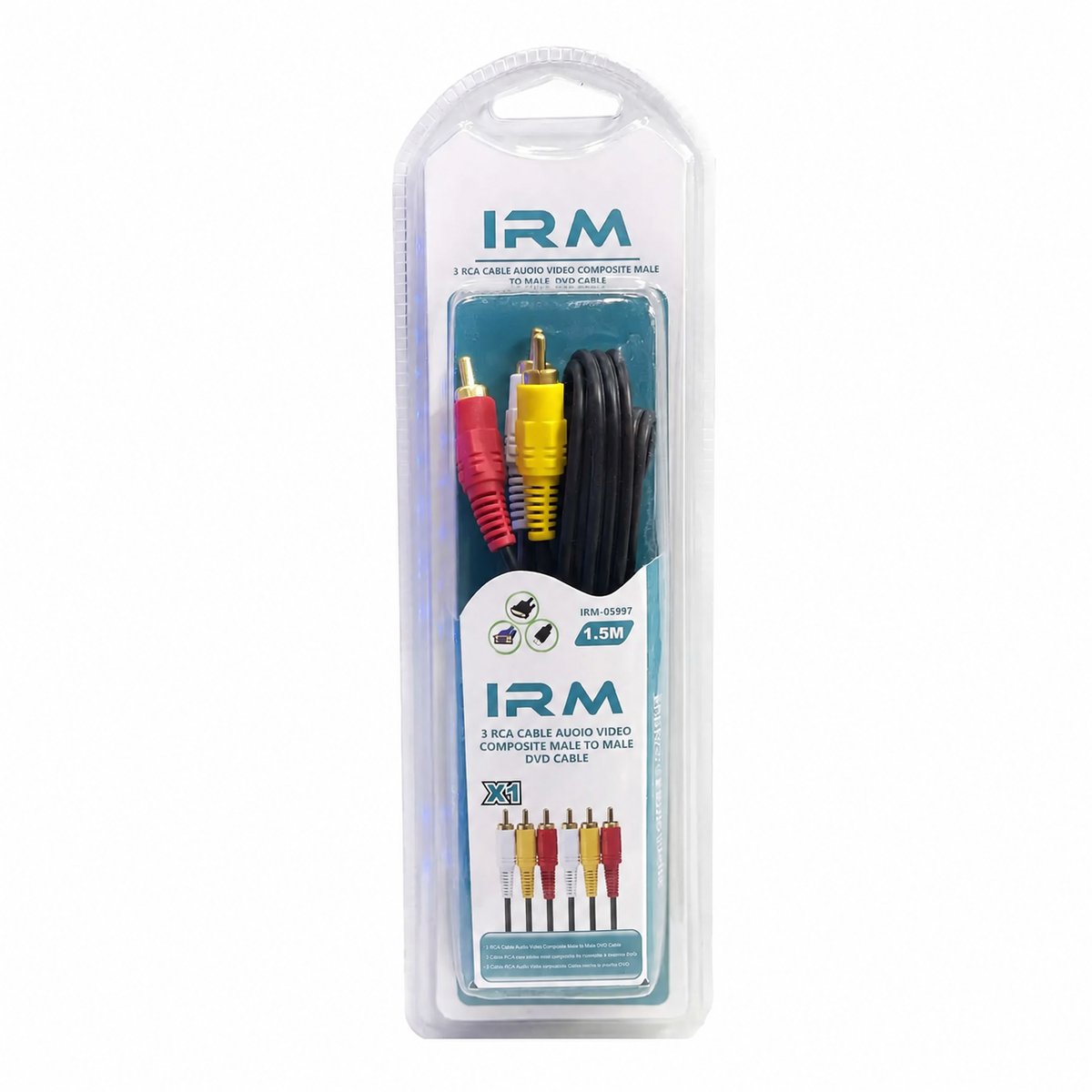 Cable RCA 3 a 3 IRM de Audio y Video de 1,5 m