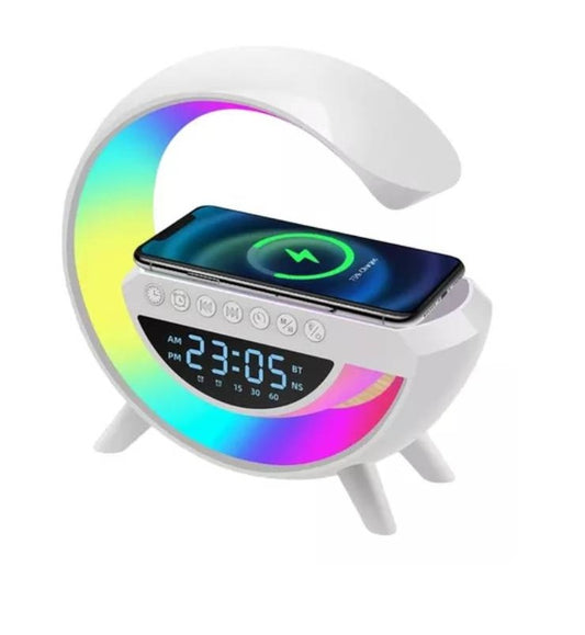 Lámpara Rgb Parlante Bluetooth con Cargador Inalámbrico BT2307