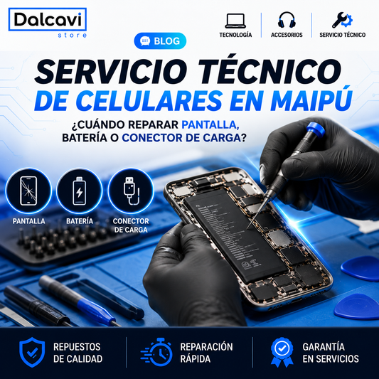 Servicio técnico de celulares en Maipú: ¿cuándo reparar pantalla, batería o conector de carga?