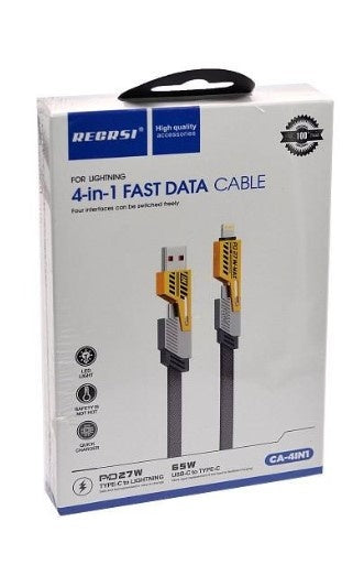 Cable de datos RECRSI USB 4 en 1 de 65w 27W