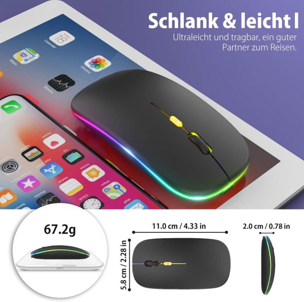 Mouse recargable AOAS W07 USB y BLUETOOTH