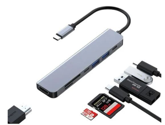 Hub Type C 7 En 1 Usb 3.0 Hdmi 4k Multipuerto Usb