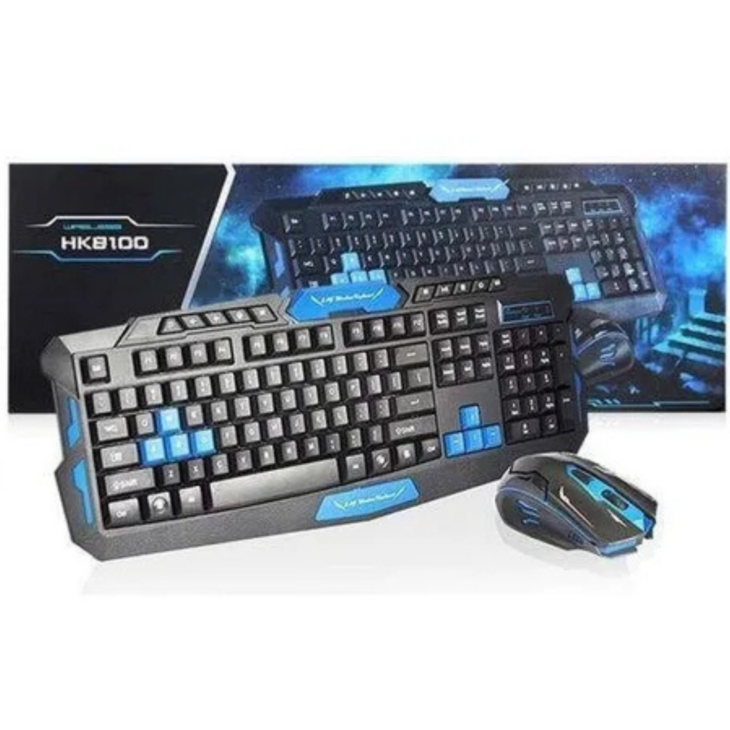 Kit Gamer Hk8100 1600 DPI  Teclado + Mouse inalámbricos