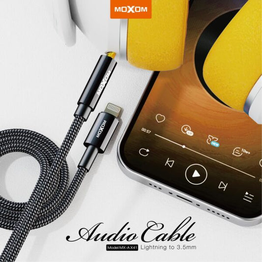 Adaptador Moxom AX41 conector Lightning a Jack 3.5mm