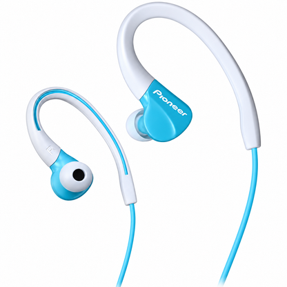 Audífonos deportivos Pioneer SE-E3M blancos o celeste con gancho