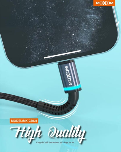 Cable datos 3A Moxom CB131 USB a lightning