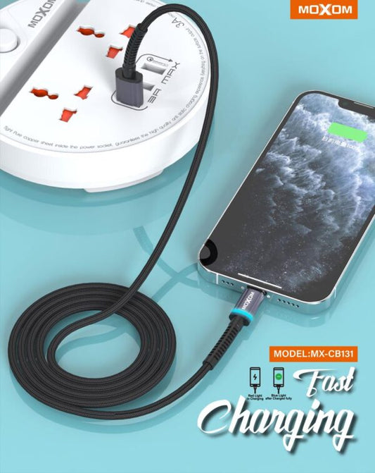 Cable datos 3A Moxom CB131 USB a lightning
