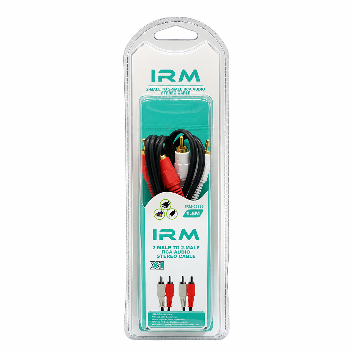 Cable de Audio RCA 2 a 2 IRM de 1,5 m
