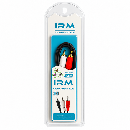 Cable de Audio IRM 3,5 mm a 2 RCA de 1,5 m