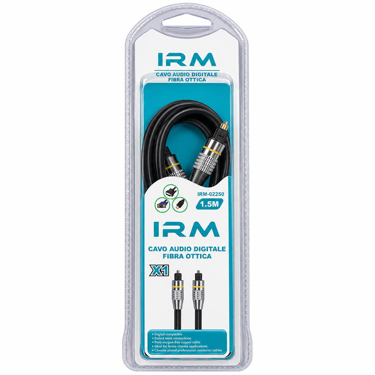 Cable Óptico de Audio IRM Toslink de 1,5 m