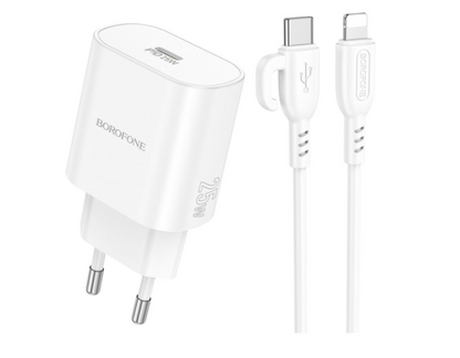 Borofone BA82A 25W USB-C con Cable Lightning para iPhone