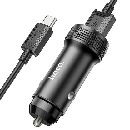 Cargador Auto Hoco Z49A 18W QC3.0 con Cable USB-C vista 2
