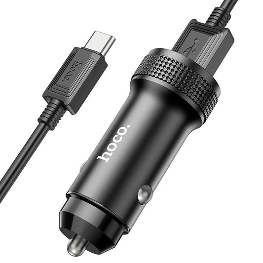 Cargador Auto Hoco Z49A 18W QC3.0 con Cable USB-C vista 2