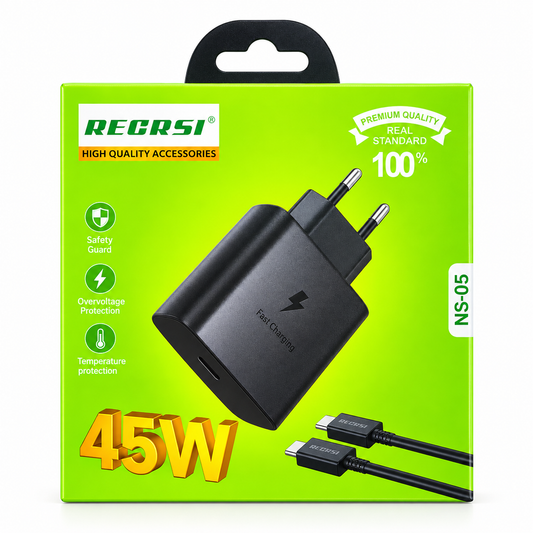 Cargador Recrsi NS-05 45W USB-C PD Carga Rápida