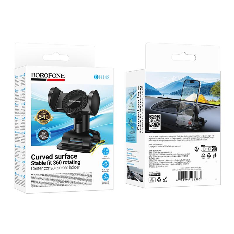 Soporte de Celular para Auto Borofone BH142 360° para Tablero – Negro