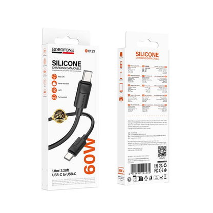 Cable USB-C a USB-C Borofone BX123 60W de Silicona – 1 Metro