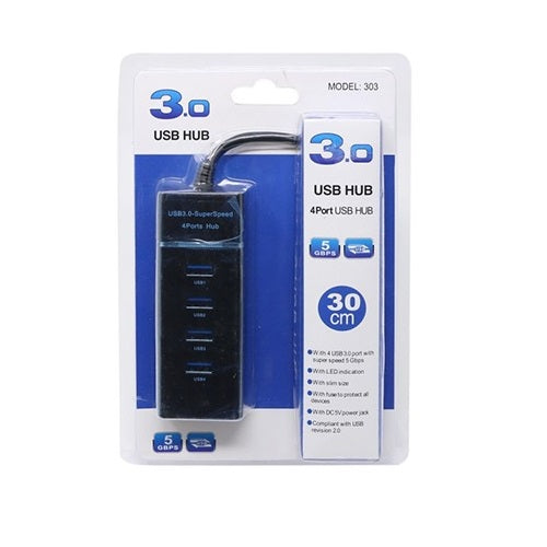 Hub 4 Puertos USB 3.0 con Indicador LED vista 2