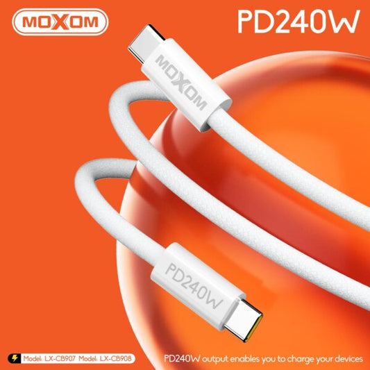 Cable Datos Moxom CB908 240W 2 metro Tipo C a Tipo C Carga Rápida