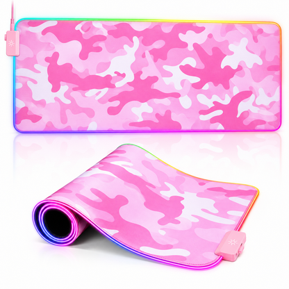 Mouse pad gamer Onikuma MP005 RGB rosado de 80 × 30 cm