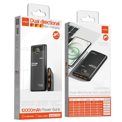 Cargador Portatil MOXOM PB160 10.000 mAh carga rápida 22.5W PD