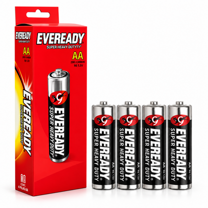 Pack 4 Pilas Eveready AA Super Heavy Duty | 1.5V