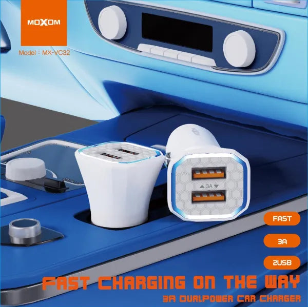 Cargador de Automóvil moxom VC32  3A