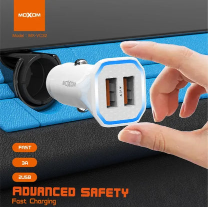 Cargador de Automóvil moxom VC32  3A