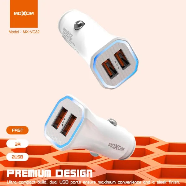 Cargador de Automóvil moxom VC32  3A