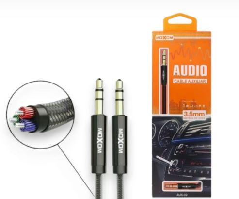 Cable Auxiliar Moxom AUX09 Jack 3.5mm a 3.5mm – Audio sin interferencias