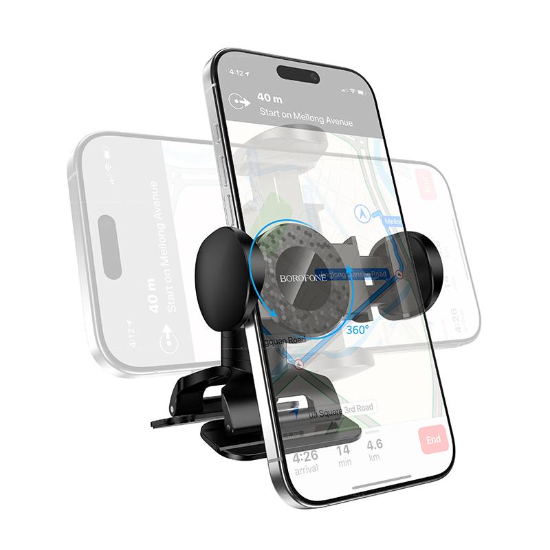 Soporte de Celular para Auto Borofone BH142 360° para Tablero – Negro