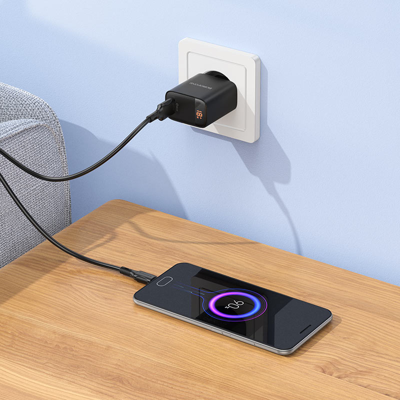 Cargador Borofone BA95A 18W USB-A QC3.0 con Cable USB-C