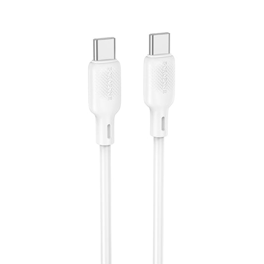 Cable USB-C a USB-C Borofone BX113 60W Blanco – 1 Metro