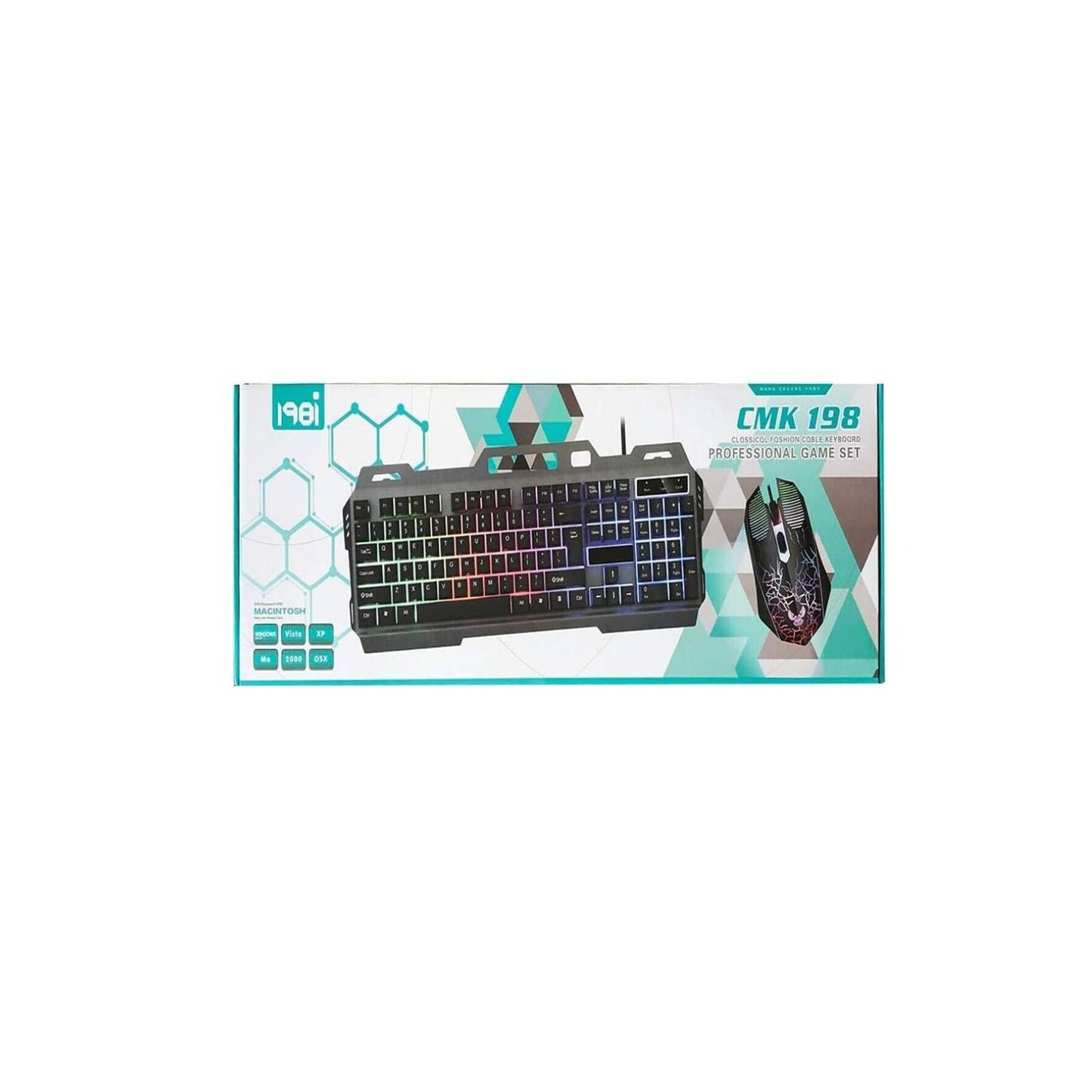 Kit Gamer Profesional 198 Teclado + Mouse  RGB