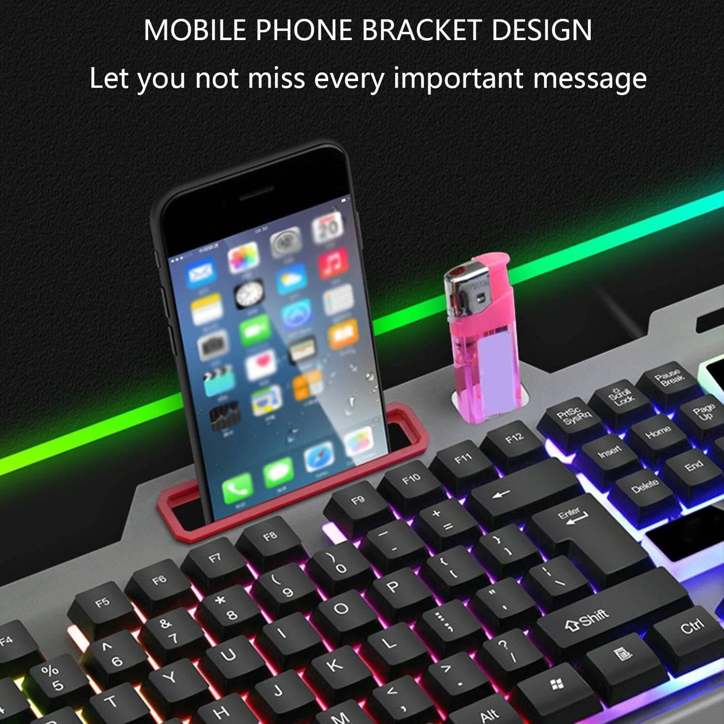 Kit Gamer Profesional 198 Teclado + Mouse  RGB