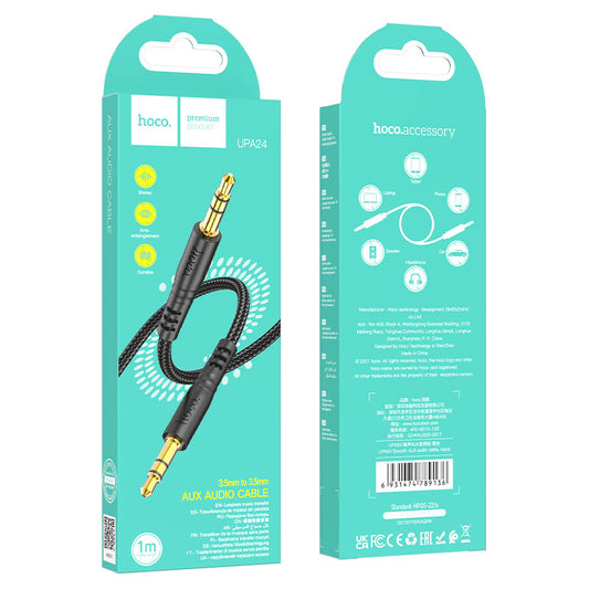 Cable Auxiliar Hoco UPA24 Jack 3,5 a Jack 3,5