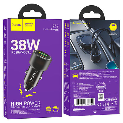 Cargador Automovil Hoco 38W Carga Rapida
