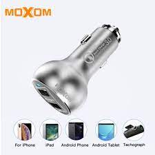 Cargador Automovil Moxom KC13 36W + Cable Tipo C Carga Rapida