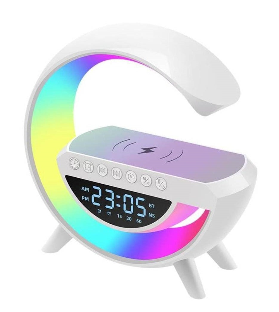 Lámpara Rgb Parlante Bluetooth con Cargador Inalámbrico BT2307