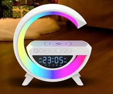 Lámpara Rgb Parlante Bluetooth con Cargador Inalámbrico BT2307