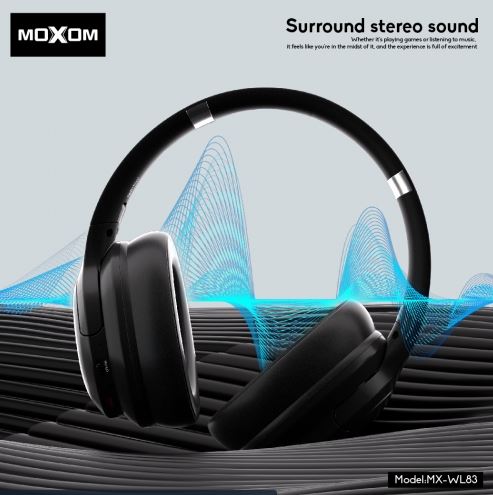Audífonos Bluetooth Moxom WL83 Air Light – 26 hrs de batería y sonido HI-FI